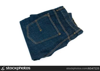 Pair of jeans isolated on the white background&#xA;