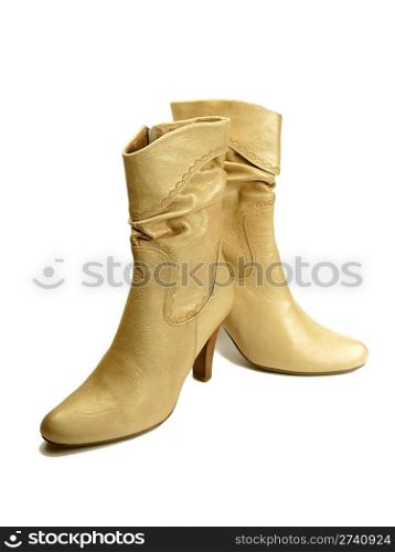 pair of leather women&rsquo;s shoe