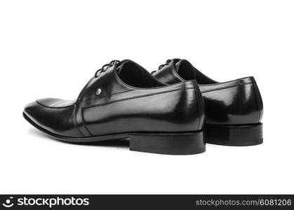 Pair of male shoes isolated on the white