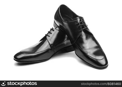 Pair of male shoes isolated on the white