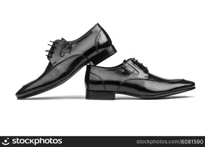 Pair of male shoes isolated on the white