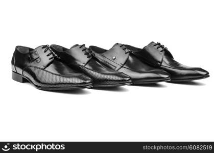 Pair of male shoes isolated on the white