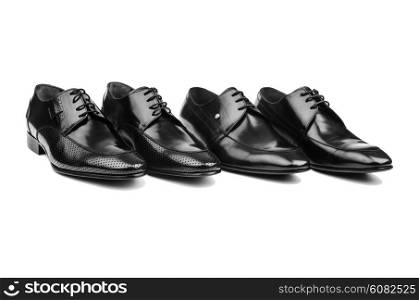Pair of male shoes isolated on the white