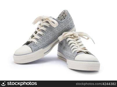 Pair of sneakers isolated on white background