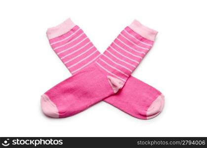 Pair of socks isolated on white