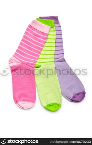 Pair of socks isolated on white