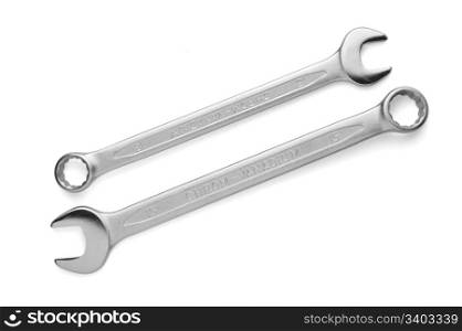 Pair of spanners. Pair of spanners, isolated on a white background