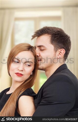 Pair of young lovers enjoying a moment of joy
