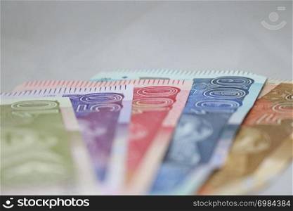 Pakistani currency mix note bundle