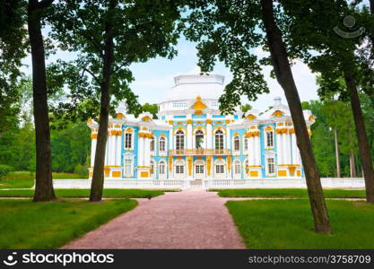 Palace in the park of Pushkin, Russia