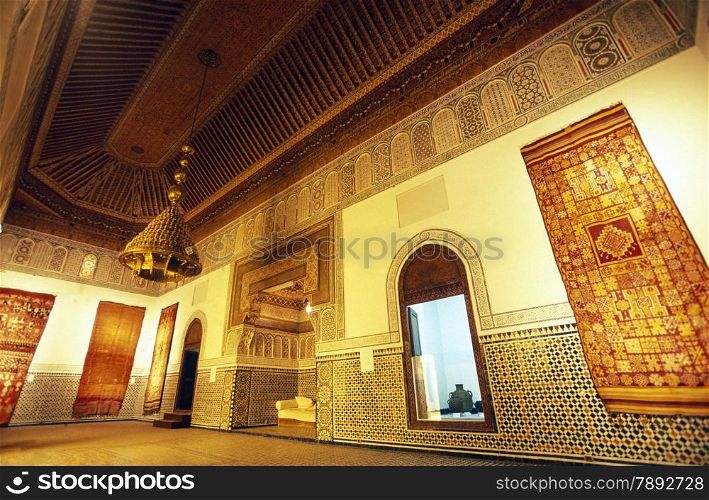Palace Koubba Ba adiyn in the old town of Marrakesh in Morocco in North Africa.&#xA;