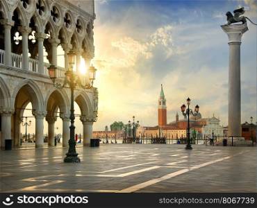 Palace of doges on the square San Marco in Venice, Italy