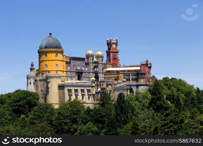 palace of Pena in the town of Sintra, Portugal