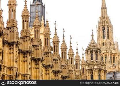 Palace of Westminster, House of Parliament in London England UK