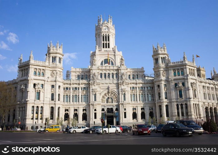 Palacio de Comunicaciones at Plaza de Cibeles in the city of Madrid, Spain.