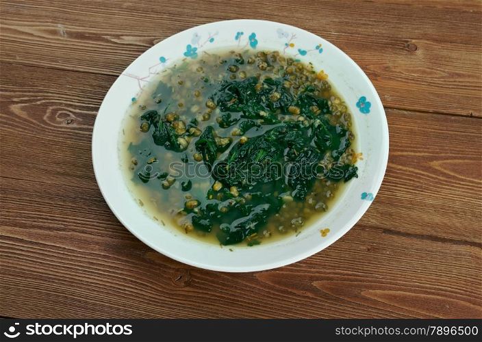 Palak Moong Dal - Indian dish with spinach and moong dal