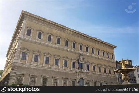 Palazzo Farnese or Farnese Palace is one of the most important High Renaissance palaces in Rome. From 1936 the Palace hosts the french embassy in Italy