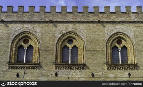 Palazzo Malatestiano, medieval palace of Fano, Pesaro e Urbino province, Marche, Italy