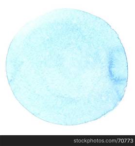 Pale cyan blue watercolor circle - abstract background