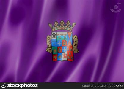 Palencia province flag, Spain waving banner collection. 3D illustration. Palencia province flag, Spain