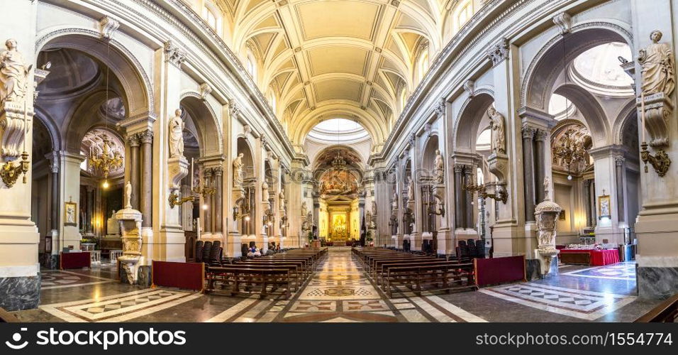 Palermo Cathedral in Palermo, Italy in a beautiful summer day