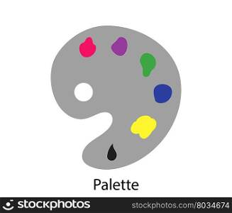 Palette icon. Flat color design.