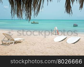 Palm Beach on Aruba island in the Caribbean