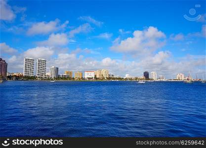 Palm Beach skyline in Florida USA