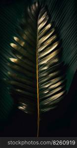 Palm leaf background. Illustration Generative AI 