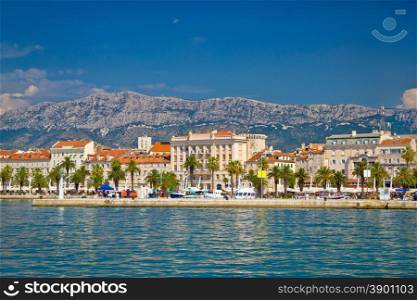 Palm waterfront of Split city, Dalmatia, Croatia