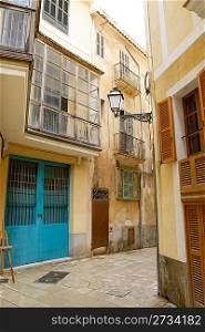 Palma de Mallorca old city Barrio Calatrava street in Balearic islands