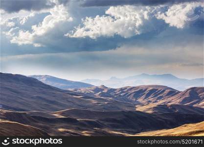 Pampas landscapes in Cordillera de Los Andes, Peru, South America