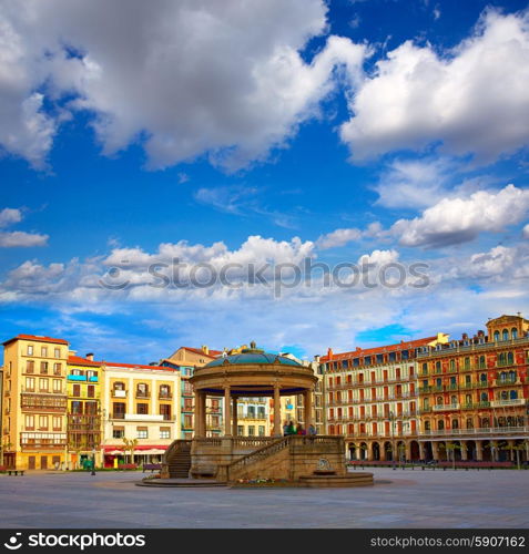Pamplona Navarra in Spain plaza del Castillo square downtown