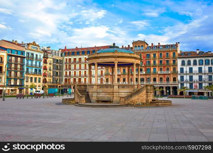 Pamplona Navarra in Spain plaza del Castillo square downtown
