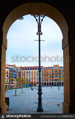 Pamplona Navarra in Spain plaza del Castillo square downtown