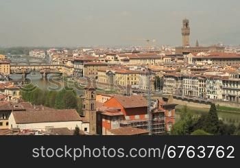 Pan from Ponte Vecchio to Santa Croce
