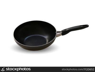 Pan or metal frying pan isolated on white background and have clipping paths for convenient and quick use.