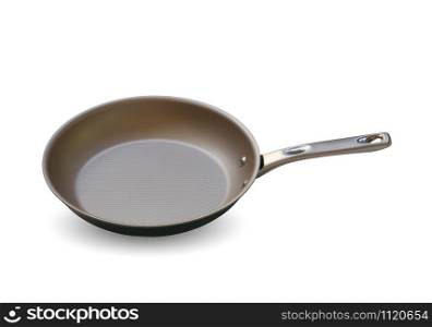 Pan or metal frying pan isolated on white background and have clipping paths for convenient and quick use.