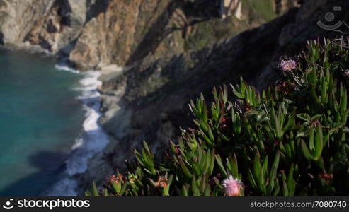 Pan up to Bixby creek bridge