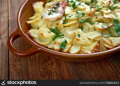 Panackelty - casseroled dish, traditional throughout the northeast of England potato stew