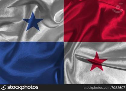 Panama flag 3D illustration symbol. Panama flag