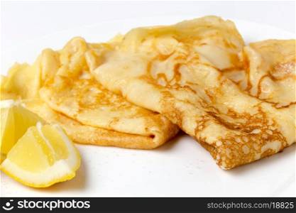 "Pancakes English-style, with sugar and lemon, most traditionally served on Shrove Tuesday aka "pancake day","
