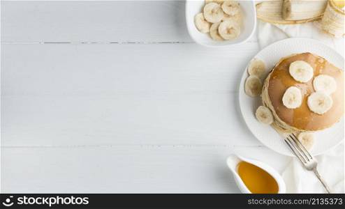 pancakes frame white background