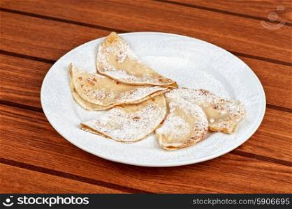 pancakes. tasty pancakes closeup at plate