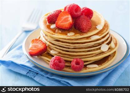 pancakes with berry and honey