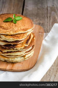 Pancakes with chocolate cream