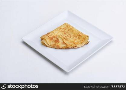 Pancakes with fresh strawberry jam closeup isolated on whize background healthy organic food breakfast