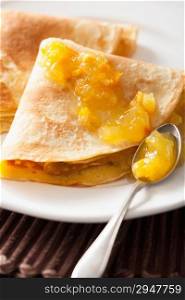 pancakes with orange marmalade