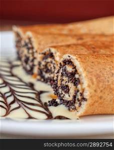 Pancakes with poppy seeds