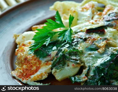 Pancar Yaprag? Kavurmas? - Turkish omelette with beetroot leaf